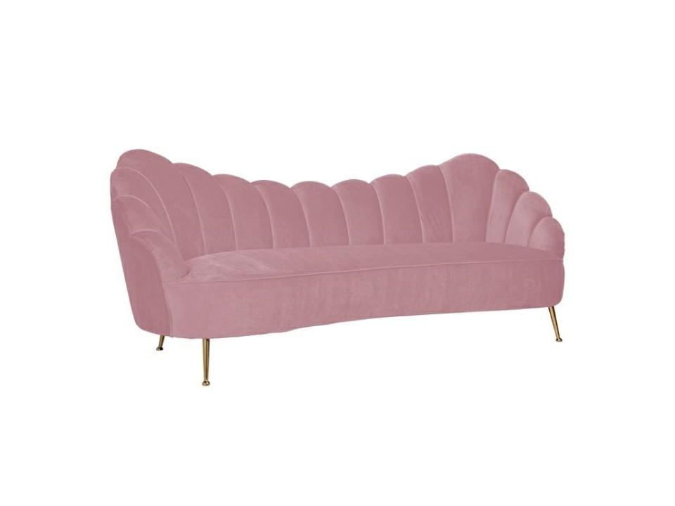 RICHMOND sofa COSETTE PINK - welur, podstawa złota - Richmond Interiors